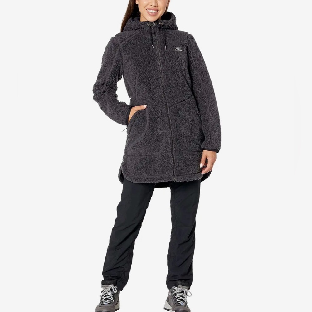 L.L. Bean Mountain Pile fleece coat Alloy gray XXS